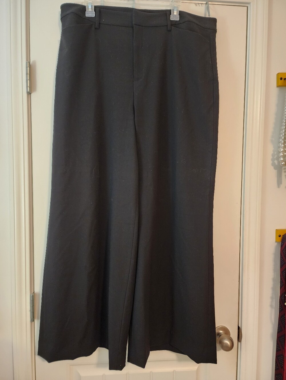 Halogen Women's Wide-Leg Black Dress Pants Trousers 18 Quiet Luxury Minimalist